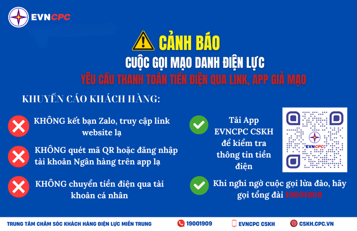 Mạo danh nhân viên điện lực gọi điện đe doạ cắt điện nếu không nộp tiền- Ảnh 1. Mạo danh nhân viên điện lực gọi điện đe doạ cắt điện nếu không nộp tiền- Ảnh 1.