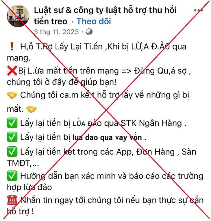 Bị lừa hơn 200 triệu đồng vì sập bẫy luật sư giả- Ảnh 1.