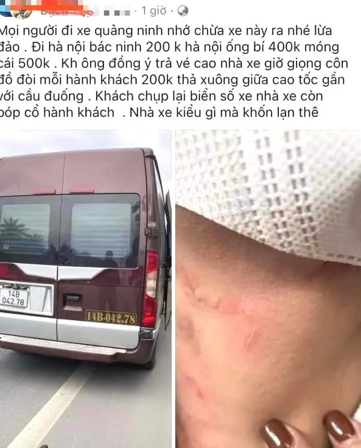 Hành khách tố nhà xe hành hung, bỏ giữa cao tốc- Ảnh 1. Hành khách tố nhà xe hành hung, bỏ giữa cao tốc- Ảnh 1.