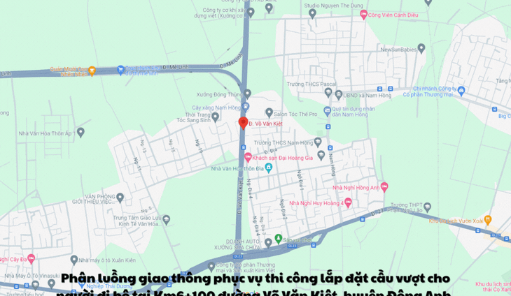 Hà Nội phân luồng giao thông để làm cầu vượt cho người đi bộ- Ảnh 2.