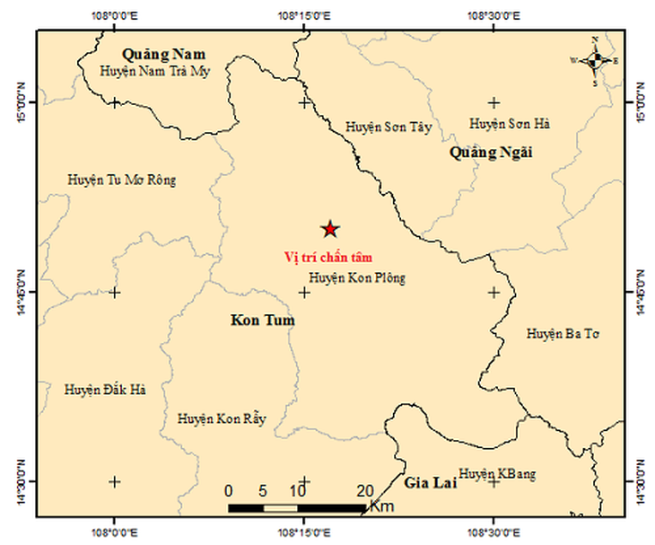 Kon Tum hứng liên tiếp 3 trận động đất trong ngày 28 Tết- Ảnh 2. Kon Tum hứng liên tiếp 3 trận động đất trong ngày 28 Tết- Ảnh 2.
