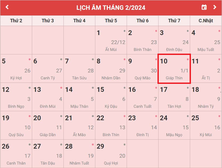 Lịch âm 10/2 - Âm lịch hôm nay 10/2 - Lịch vạn niên ngày 10/2/2024- Ảnh 1. Lịch âm 10/2 - Âm lịch hôm nay 10/2 - Lịch vạn niên ngày 10/2/2024- Ảnh 1.