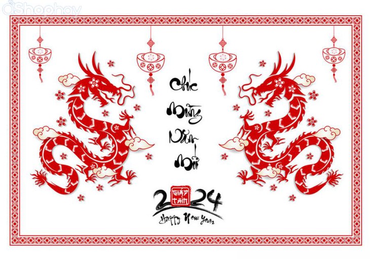 Những mẫu thiệp chúc Tết Giáp Thìn 2024 online đẹp nhất- Ảnh 22.