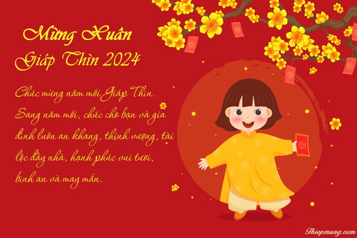 Những mẫu thiệp chúc Tết Giáp Thìn 2024 online đẹp nhất- Ảnh 8.