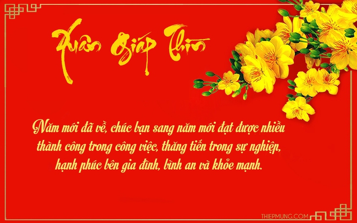 Những mẫu thiệp chúc Tết Giáp Thìn 2024 online đẹp nhất- Ảnh 18.