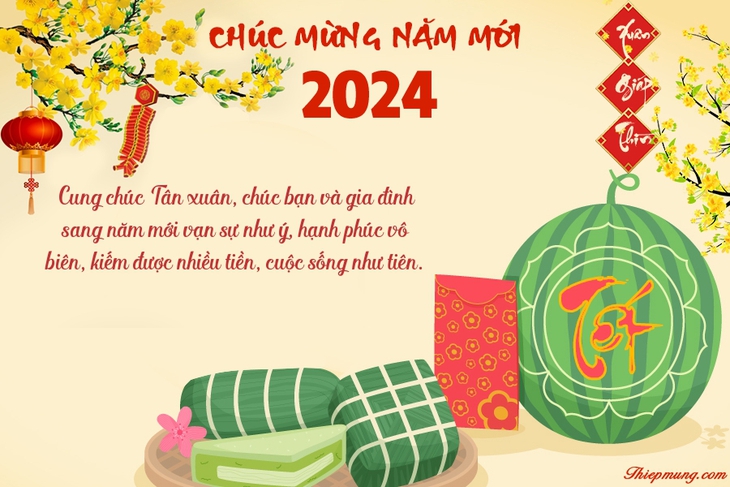 Những mẫu thiệp chúc Tết Giáp Thìn 2024 online đẹp nhất- Ảnh 5.