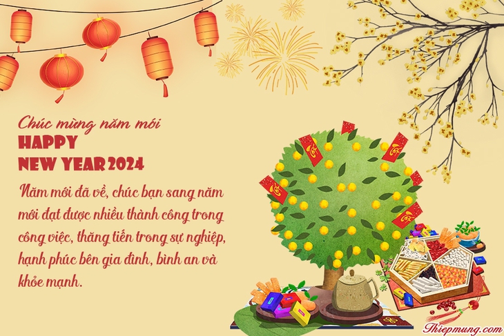Những mẫu thiệp chúc Tết Giáp Thìn 2024 online đẹp nhất- Ảnh 4.