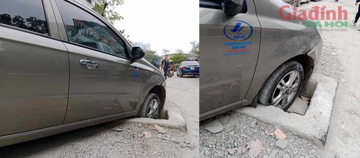 Hà Nội: Hàng loạt ô tô 'sập bẫy' khi đi qua Dự án D20 Cầu Giấy- Ảnh 1. Hà Nội: Hàng loạt ô tô 'sập bẫy' khi đi qua Dự án D20 Cầu Giấy- Ảnh 1.