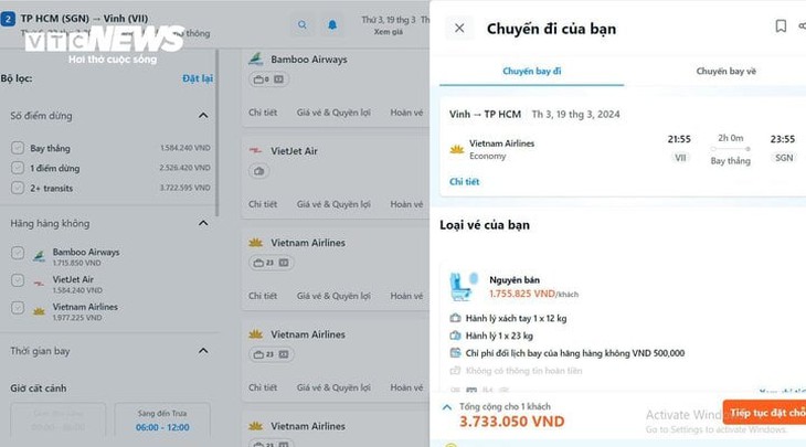 Giá vé máy bay nội địa bắt đầu hạ nhiệt sau Tết, trước khi 'nóng' vào dịp 30/4- Ảnh 1. Giá vé máy bay nội địa bắt đầu hạ nhiệt sau Tết, trước khi 'nóng' vào dịp 30/4- Ảnh 1.