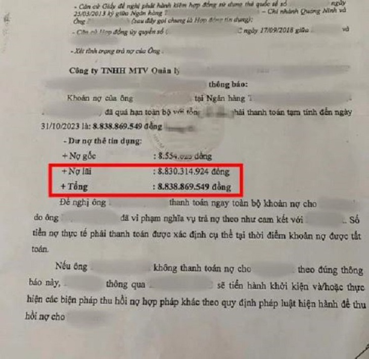 Cần lưu ý gì sau vụ vay thẻ tín dụng 8,5 triệu rồi 'quên trả' khiến dư nợ lên đến hơn 8 tỷ?- Ảnh 1. Cần lưu ý gì sau vụ vay thẻ tín dụng 8,5 triệu rồi 'quên trả' khiến dư nợ lên đến hơn 8 tỷ?- Ảnh 1.