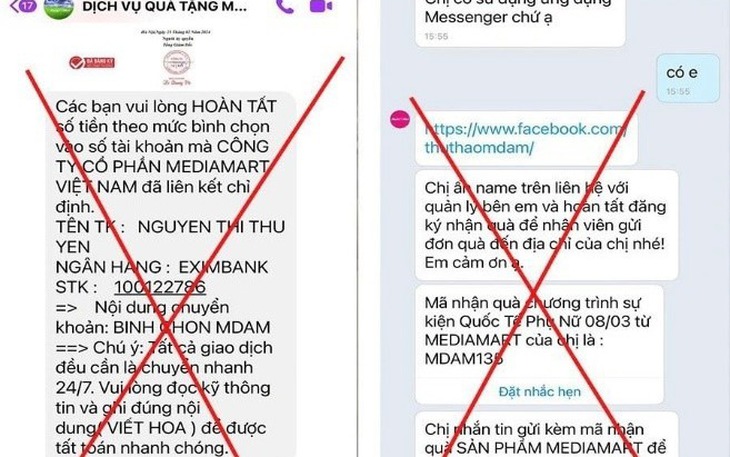 Chiêu trò lừa đảo tinh vi giả danh các sàn thương mại điện tử, siêu thị điện máy