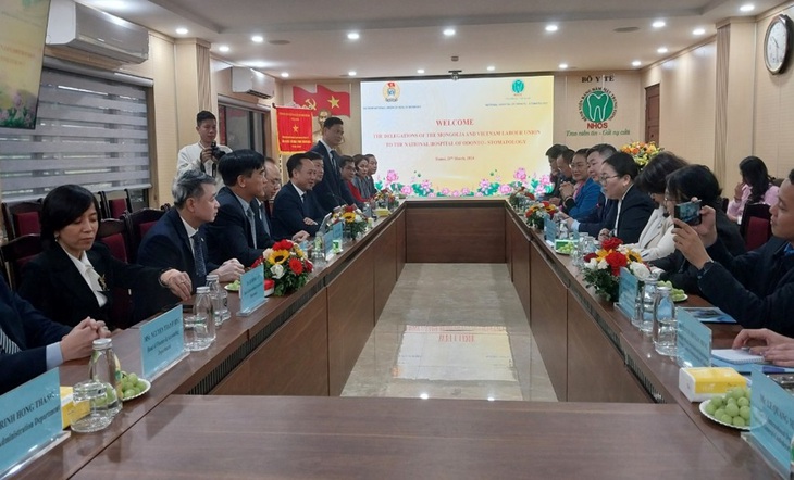 Đoàn Đại biểu cấp cao Tổng Công đoàn Mông Cổ thăm và làm việc với Công đoàn Y tế Việt Nam- Ảnh 2. Đoàn Đại biểu cấp cao Tổng Công đoàn Mông Cổ thăm và làm việc với Công đoàn Y tế Việt Nam- Ảnh 2.