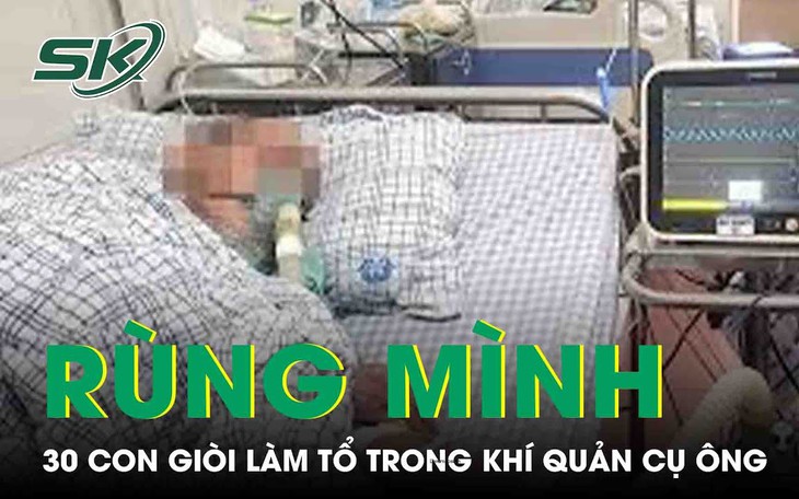30 con giòi làm tổ trong khí quản cụ ông