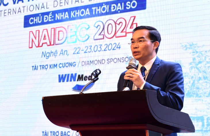 TS. BSCKII Thái Doãn Thắng - Chủ tịch Hội Răng hàm mặt tỉnh Nghệ An phát biểu khai mạc hội nghị. TS. BSCKII Thái Doãn Thắng - Chủ tịch Hội Răng hàm mặt tỉnh Nghệ An phát biểu khai mạc hội nghị.