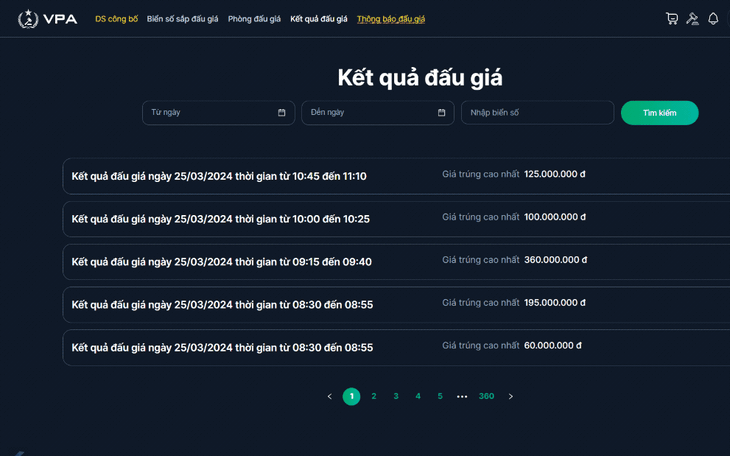 Biển số Hà Nội được đấu giá mức cao kỷ lục lại bị bỏ cọc