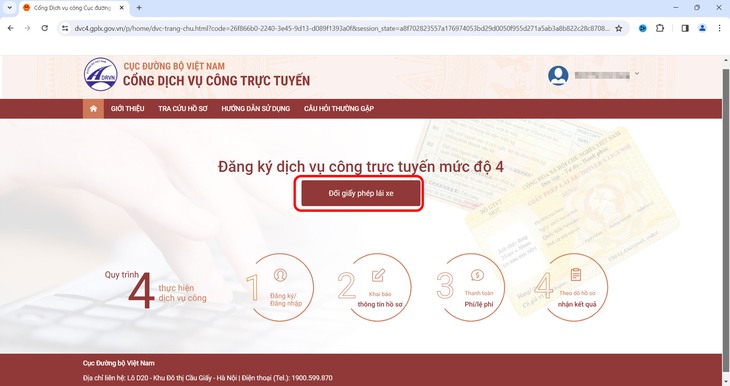 Hướng dẫn chi tiết đổi giấy phép lái xe ô tô online mới nhất 2024- Ảnh 3. Hướng dẫn chi tiết đổi giấy phép lái xe ô tô online mới nhất 2024- Ảnh 3.