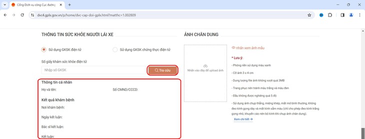 Hướng dẫn chi tiết đổi giấy phép lái xe ô tô online mới nhất 2024- Ảnh 7. Hướng dẫn chi tiết đổi giấy phép lái xe ô tô online mới nhất 2024- Ảnh 7.