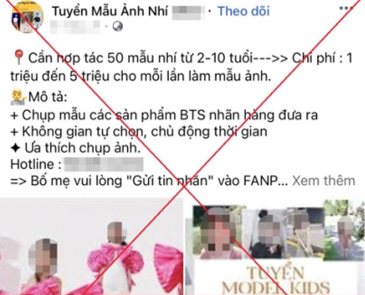Mất hơn 300 triệu đồng vì sập bẫy lừa đảo tuyển 'mẫu ảnh nhí'- Ảnh 2. Mất hơn 300 triệu đồng vì sập bẫy lừa đảo tuyển 'mẫu ảnh nhí'- Ảnh 2.