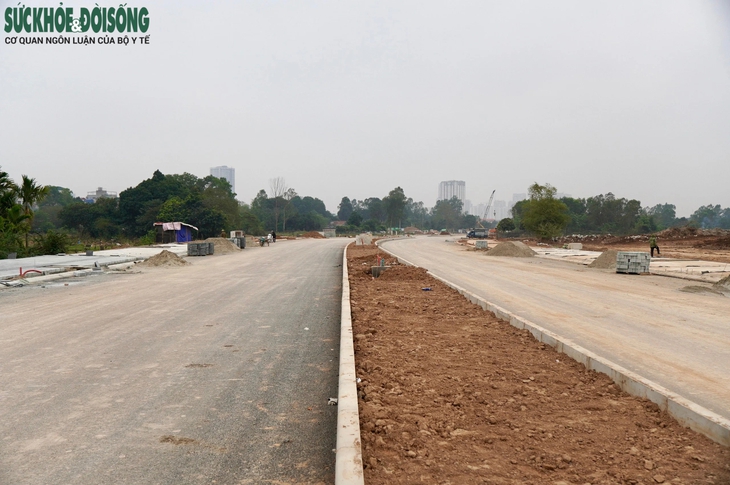 Tiến độ tuyến đường nối 2 quận ở Hà Nội một tháng trước ngày thông xe- Ảnh 3. Tiến độ tuyến đường nối 2 quận ở Hà Nội một tháng trước ngày thông xe- Ảnh 3.