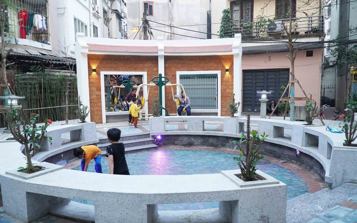 Hà Nội: Sân chơi độc đáo được cải tạo từ giếng làng xưa
