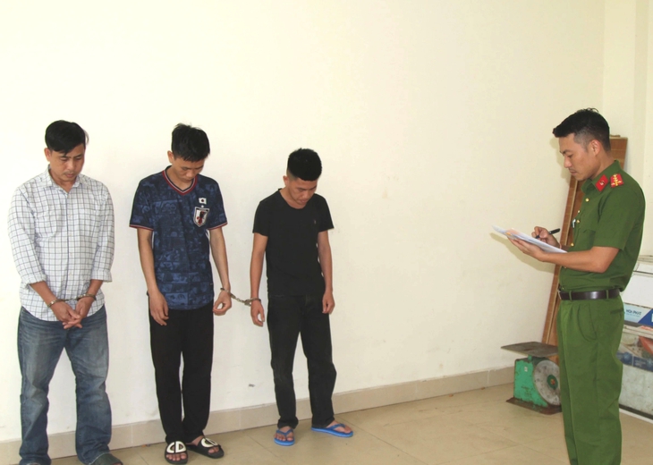 Các đối tượng trong chuyên án bị bắt giữ.