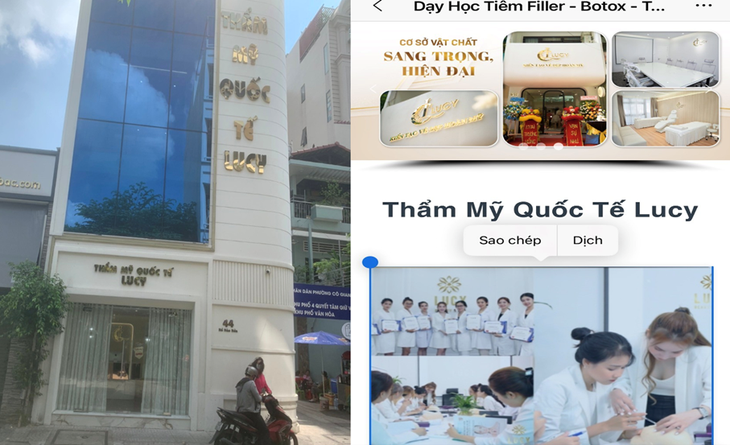 Đang bị đình chỉ hoạt động, 'Thẩm mỹ quốc tế Lucy' vẫn ngang nhiên cung ứng dịch vụ trái phép- Ảnh 1. Đang bị đình chỉ hoạt động, 'Thẩm mỹ quốc tế Lucy' vẫn ngang nhiên cung ứng dịch vụ trái phép- Ảnh 1.
