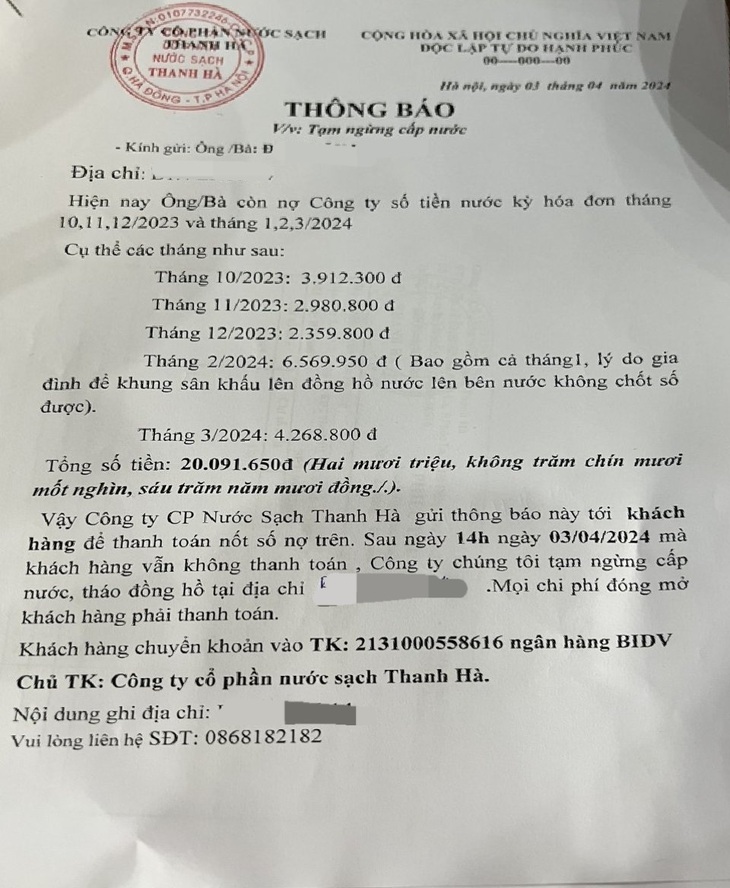 Người dân KĐT Thanh Hà lại 'khát' nước sạch- Ảnh 1.