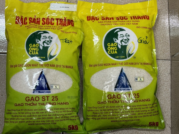 Gạo Ông Cua ST25 giả tràn lan trên thị trường, chỉ một thao tác duy nhất để nhận biết hàng 'xịn'- Ảnh 1. Gạo Ông Cua ST25 giả tràn lan trên thị trường, chỉ một thao tác duy nhất để nhận biết hàng 'xịn'- Ảnh 1.