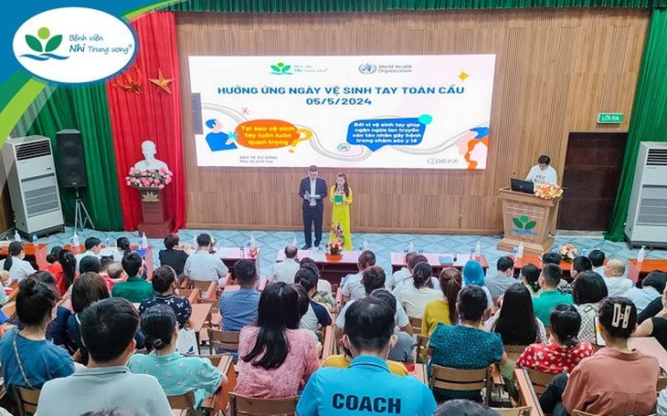 Bệnh viện Nhi TƯ hưởng ứng Ngày Vệ sinh tay toàn cầu 2024: Rửa tay phòng chống nhiễm khuẩn