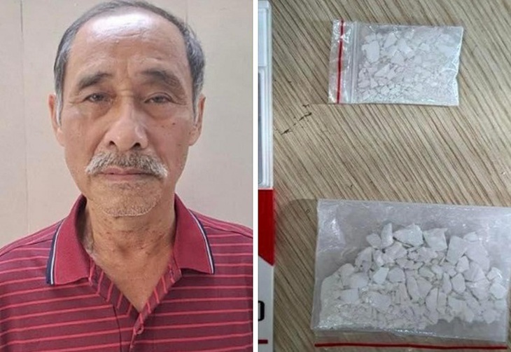 Bắt quả tang ông già 73 tuổi đi bán ma tuý- Ảnh 1.