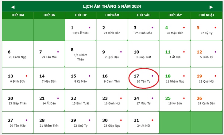 Lịch âm 17/5 - Âm lịch hôm nay 17/5 - Lịch vạn niên ngày 17/5/2024- Ảnh 1. Lịch âm 17/5 - Âm lịch hôm nay 17/5 - Lịch vạn niên ngày 17/5/2024- Ảnh 1.