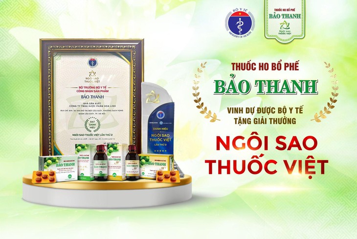 Thuốc ho bổ phế Bảo Thanh được Bộ Y tế tặng giải thưởng 