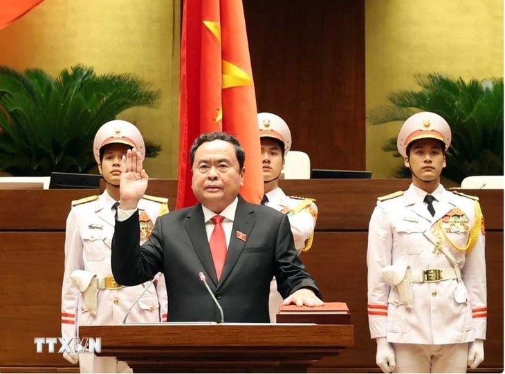 Tân Chủ tịch Quốc hội Trần Thanh Mẫn tuyên thệ nhậm chức- Ảnh 1.