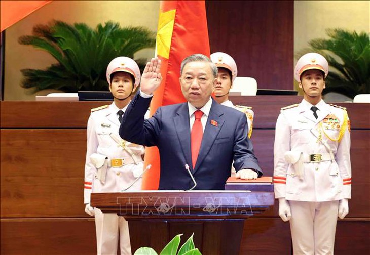 Đại tướng Tô Lâm tuyên thệ nhậm chức Chủ tịch nước- Ảnh 1. Đại tướng Tô Lâm tuyên thệ nhậm chức Chủ tịch nước- Ảnh 1.