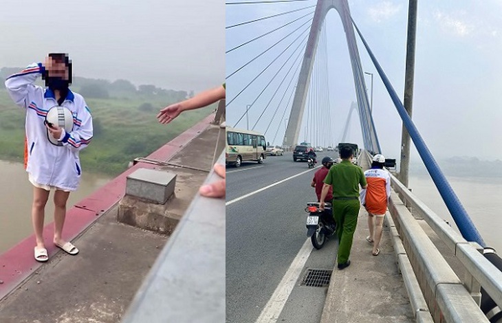 Giận hờn bạn trai, cô gái lên cầu Nhật Tân định quyên sinh- Ảnh 1.