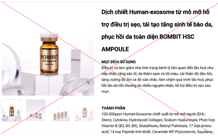 Phát hiện nhiều cơ sở quảng cáo sản phẩm công nghệ tế bào gốc trái phép ở TPHCM