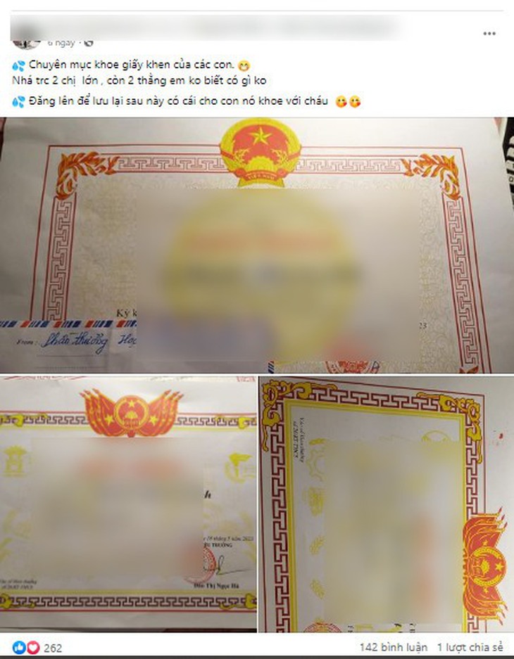 Khoe giấy khen lên mạng: 'oai' cho mình, áp lực cho con- Ảnh 2.