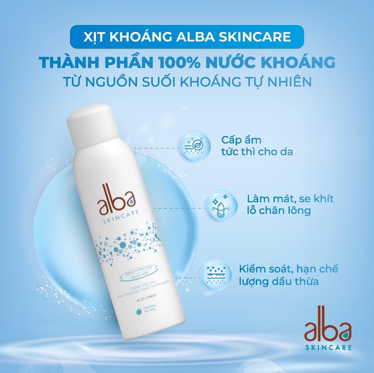 Alba Skincare nâng niu làn da - Xịt khoáng từ thiên nhiên- Ảnh 2.