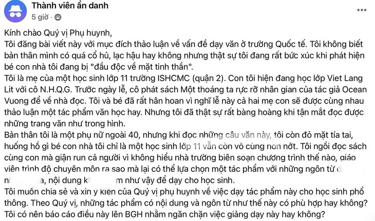 Phát sách tả cảnh 'giường chiếu' cho học sinh, chuyên gia giáo dục nói gì?- Ảnh 1.