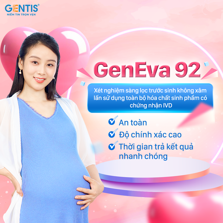 GENTIS ra mắt gói xét nghiệm sàng lọc trước sinh không xâm lấn GenEva 92- Ảnh 1. GENTIS ra mắt gói xét nghiệm sàng lọc trước sinh không xâm lấn GenEva 92- Ảnh 1.