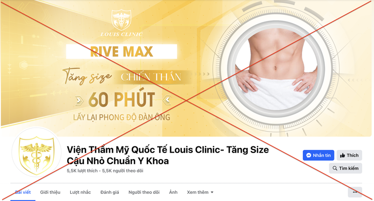 Louis Clinic quảng cáo và khám chữa bệnh trái phép- Ảnh 3. Louis Clinic quảng cáo và khám chữa bệnh trái phép- Ảnh 3.