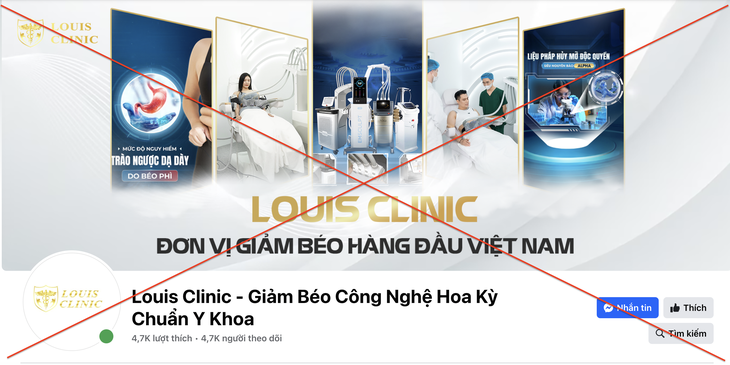 Louis Clinic quảng cáo và khám chữa bệnh trái phép- Ảnh 2. Louis Clinic quảng cáo và khám chữa bệnh trái phép- Ảnh 2.