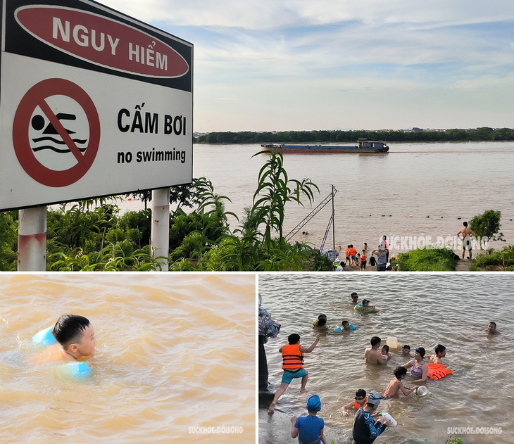 Nguy hiểm rình rập khi tắm sông- Ảnh 1.