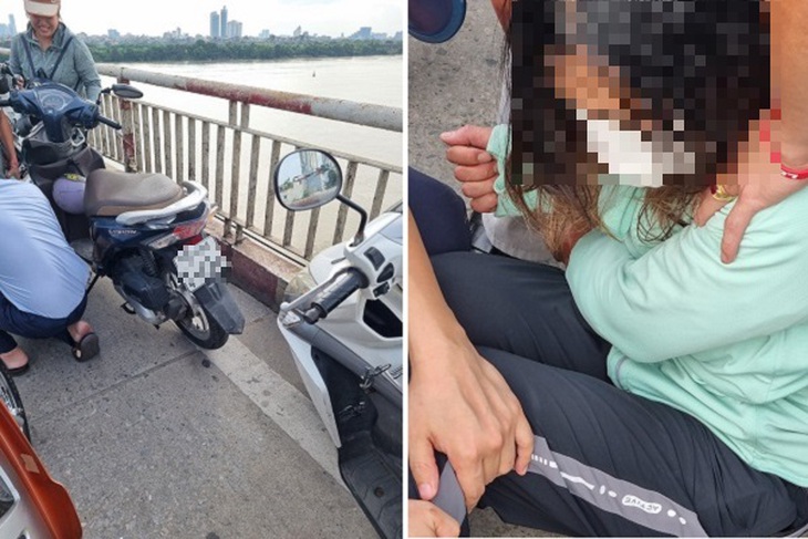 Công an kịp thời ngăn một phụ nữ nhảy cầu tự tử- Ảnh 1. Công an kịp thời ngăn một phụ nữ nhảy cầu tự tử- Ảnh 1.
