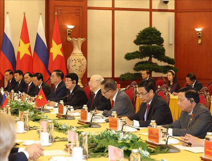 Tổng Bí thư Nguyễn Phú Trọng hội đàm với Tổng thống Liên bang Nga Vladimir Putin- Ảnh 8. Tổng Bí thư Nguyễn Phú Trọng hội đàm với Tổng thống Liên bang Nga Vladimir Putin- Ảnh 8.