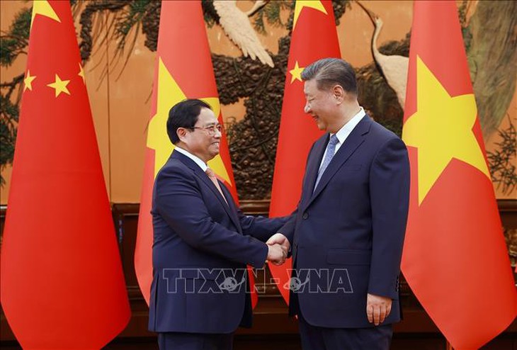 Thủ tướng Phạm Minh Chính hội kiến Tổng Bí thư, Chủ tịch Trung Quốc Tập Cận Bình- Ảnh 1.