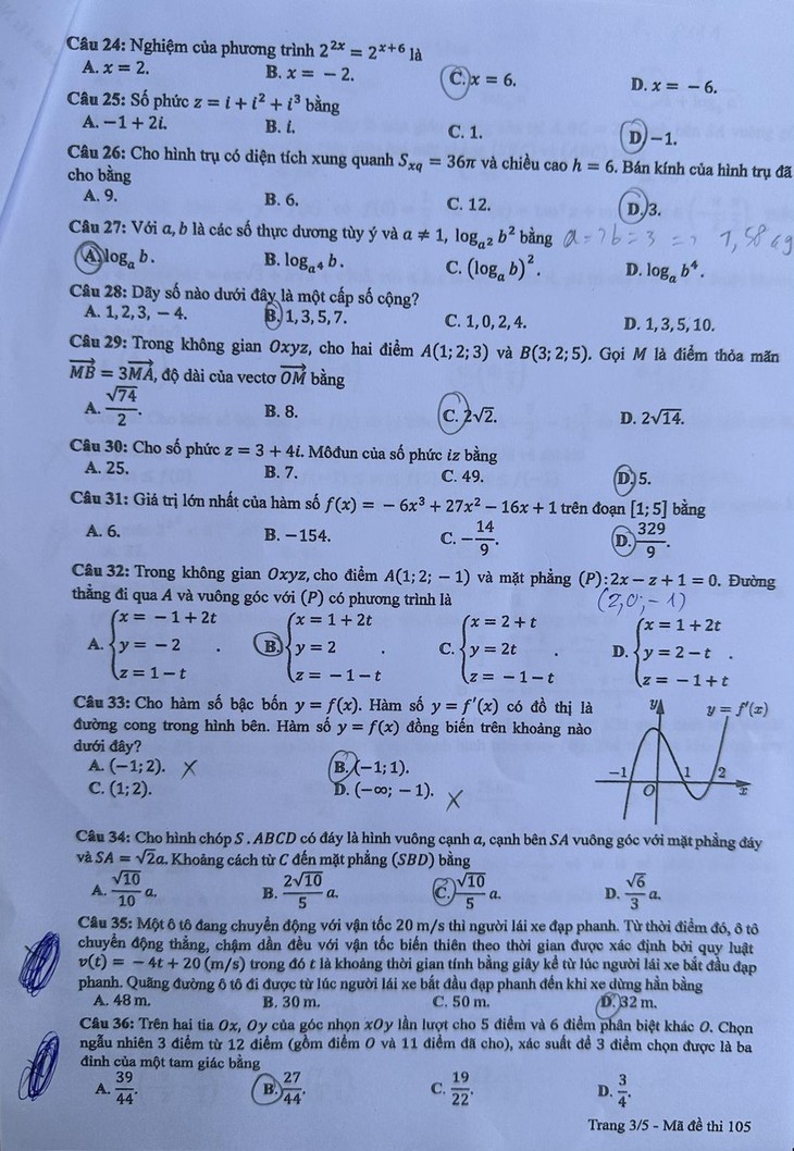 Thí sinh ‘than’ đề thi tốt nghiệp THPT 2024 môn Toán 'khó nhằn'- Ảnh 13.