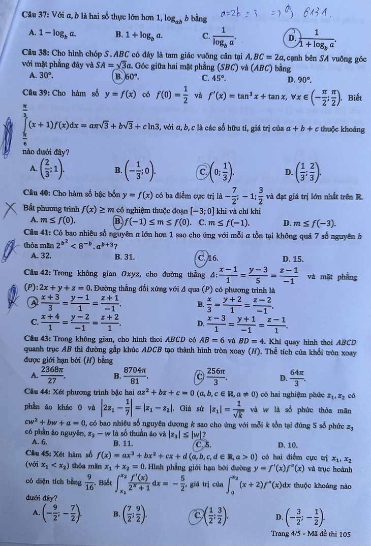 Thí sinh ‘than’ đề thi tốt nghiệp THPT 2024 môn Toán 'khó nhằn'- Ảnh 14.