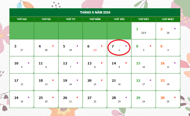 Lịch âm 7/6 - Âm lịch hôm nay 7/6 - Lịch vạn niên ngày 7/6/2024- Ảnh 1.