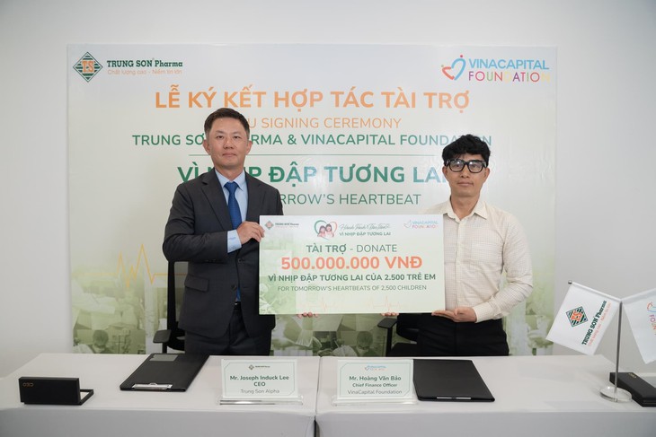 Trung Sơn Pharma và tổ chức Vinacapital Foundation chung tay "Vì nhịp đập tương lai"- Ảnh 1. Trung Sơn Pharma và tổ chức Vinacapital Foundation chung tay "Vì nhịp đập tương lai"- Ảnh 1.